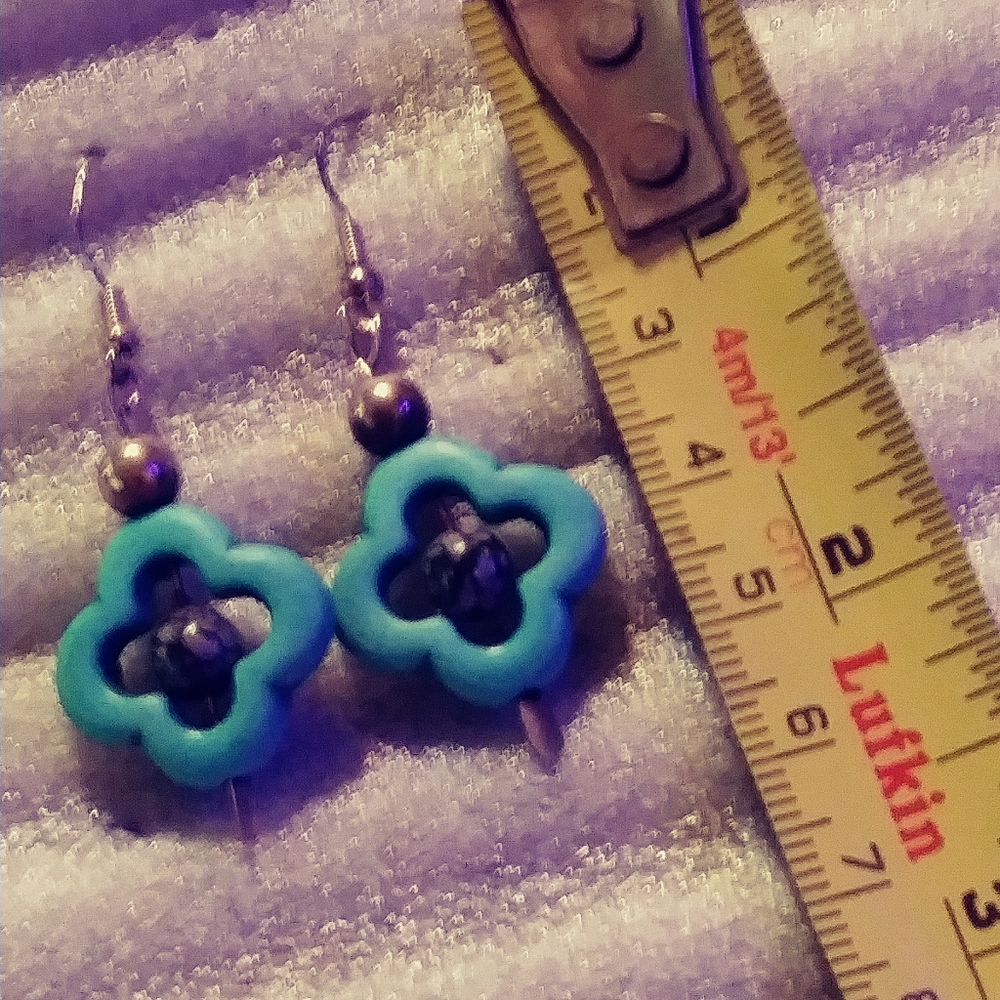 NWT- TURQUOISE,  SNOWFLAKE OBSIDIAN. STERLING SILVER